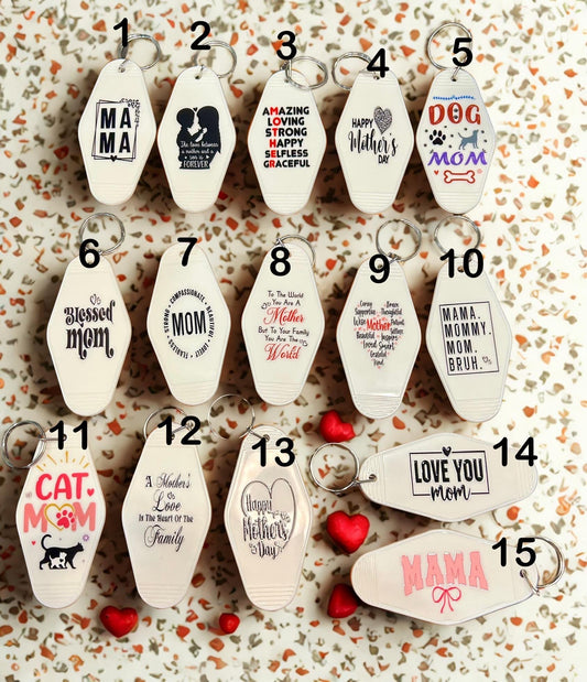 Unique and fun Mom Motel Keychains