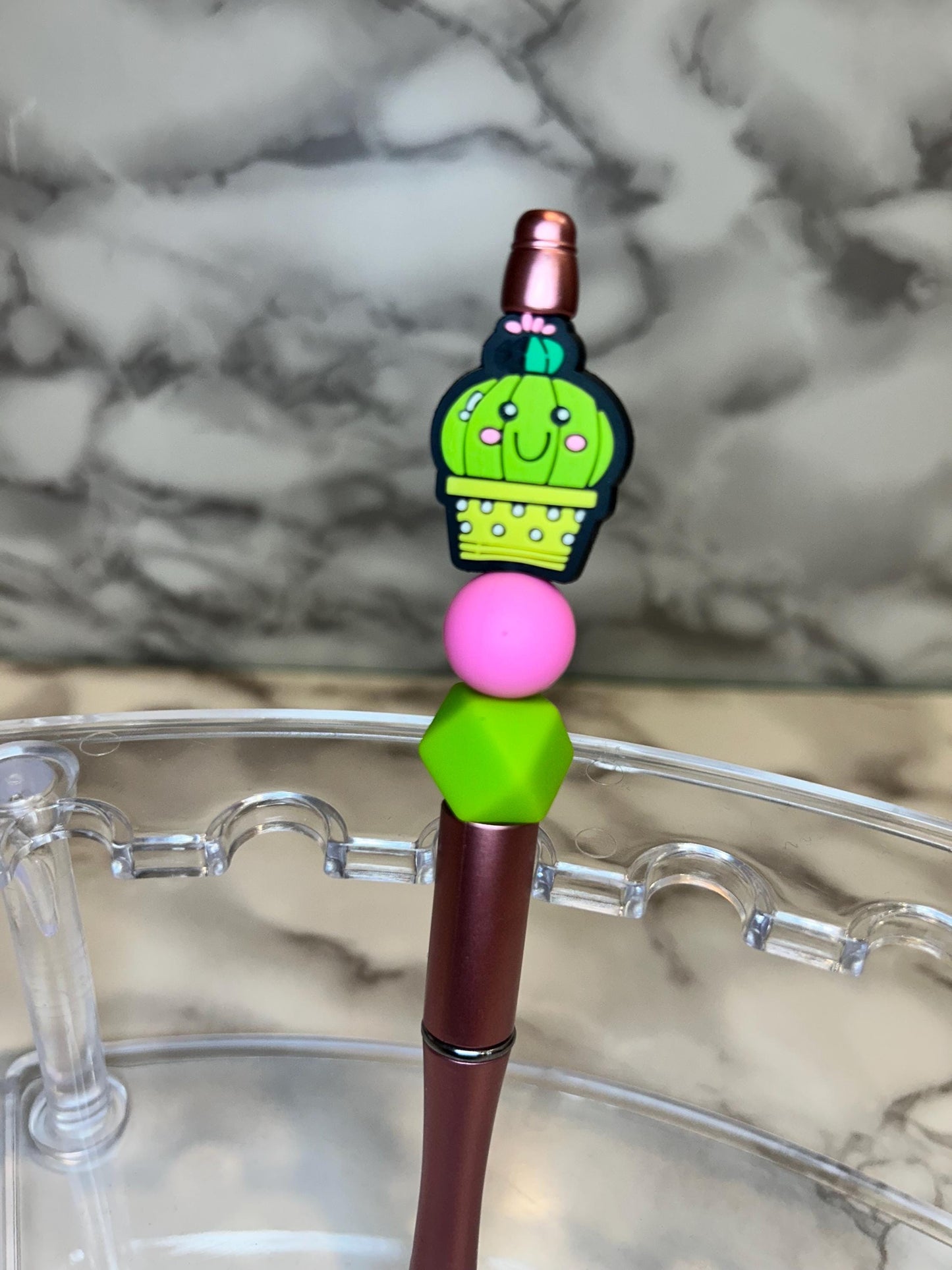 silicone beaded pens, be kind, autism awareness, cactus, self love, great gifts.