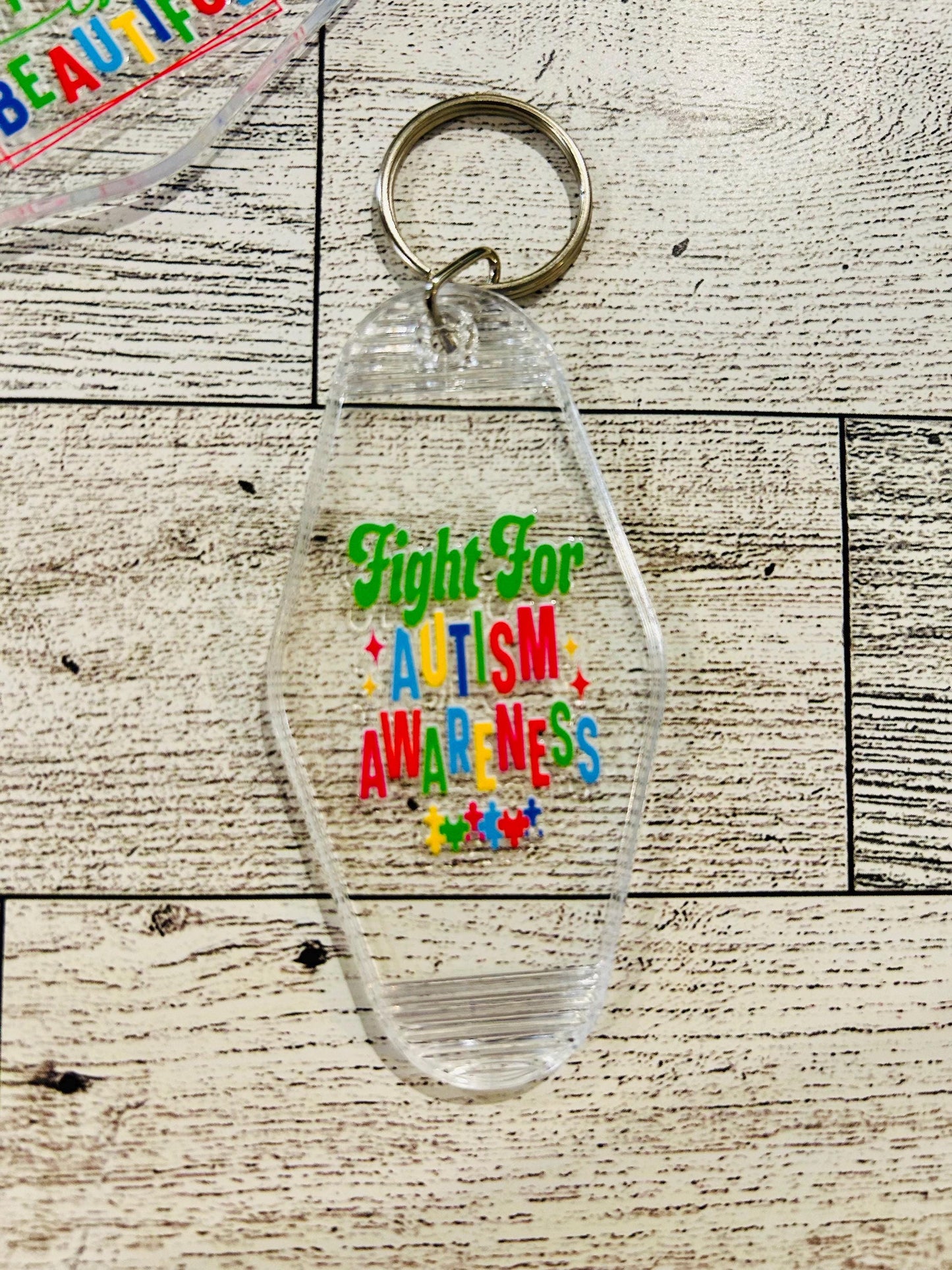 Unique Autism Awareness Motel Keychains