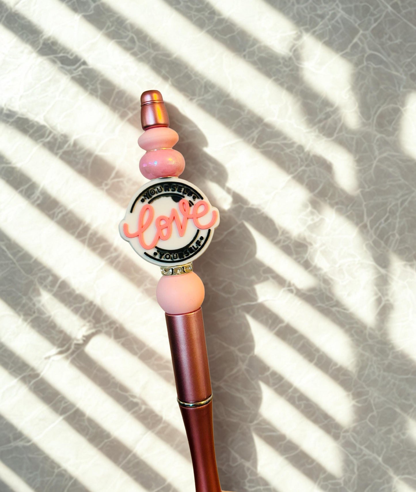 Witty Silicone beaded Pens- motivational quotes- Love yourself, Coffee and Kindness, Be kind and It’s fine, I’m fine, everything is FINE.
