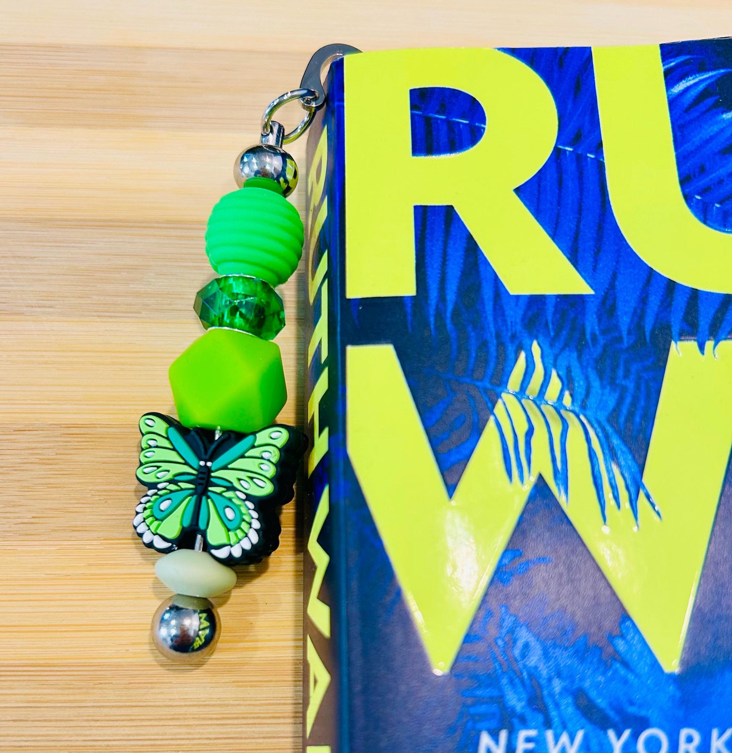 Silicone Beaded Butterfly bookmarks, book lovers, cute butterflies, reading, colorful, focal beads