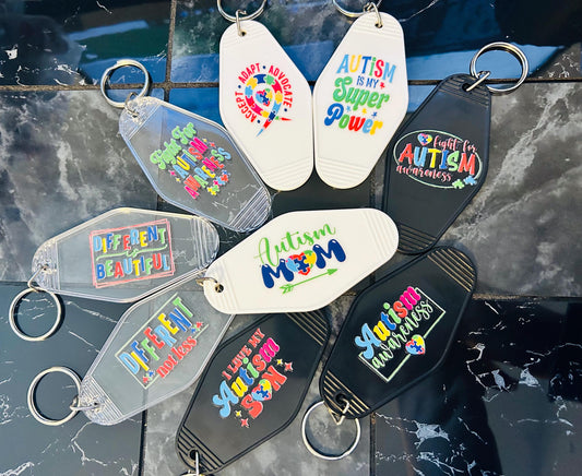 Unique Autism Awareness Motel Keychains