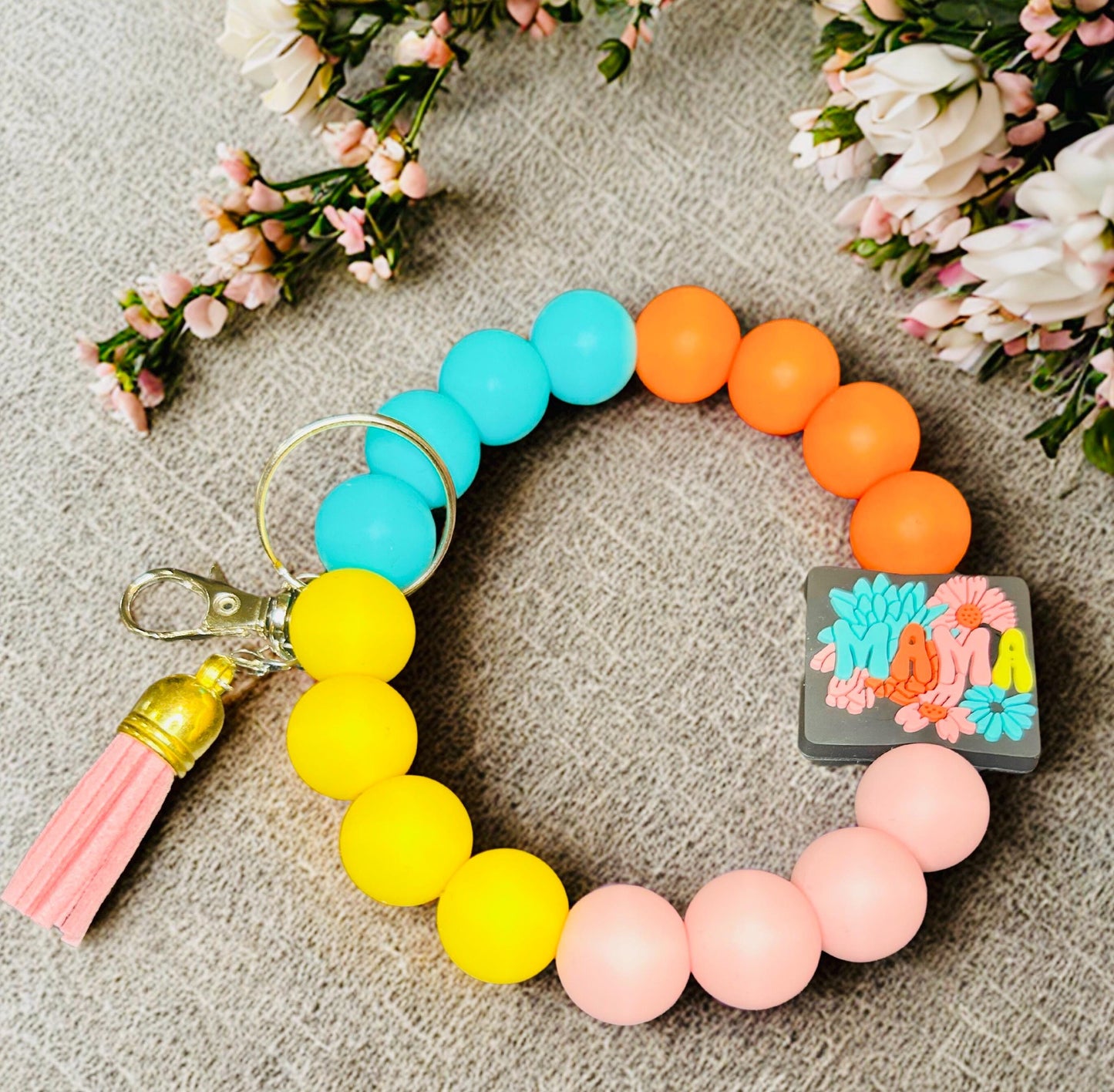 Beaded Wristlet Keychain for any Mama - Mother’s Day gift idea