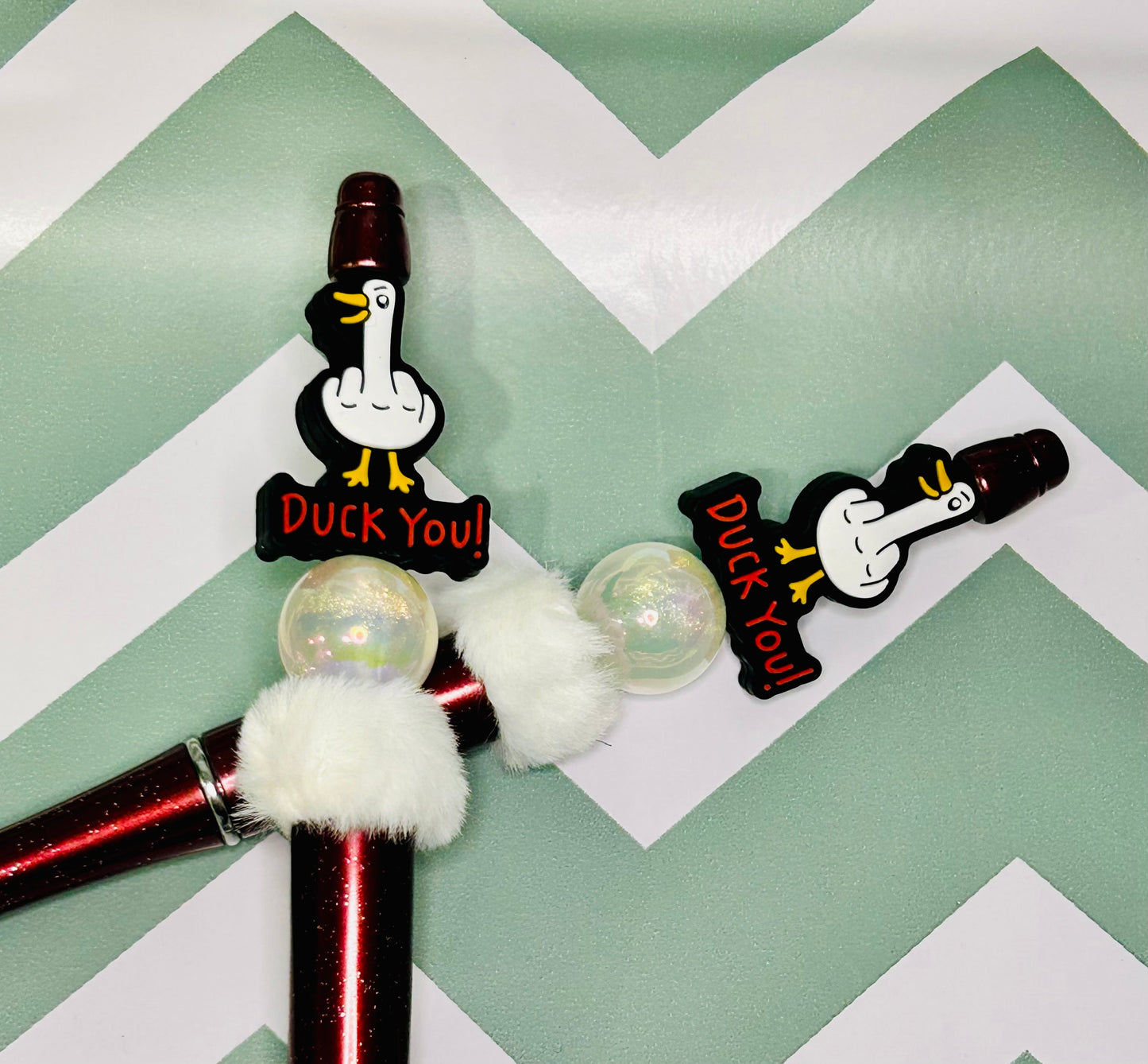 Fun and Sarcastic beaded Pens!! Silicone & Acrylic beads. - Limited Quantity - Whimsical and humorous!