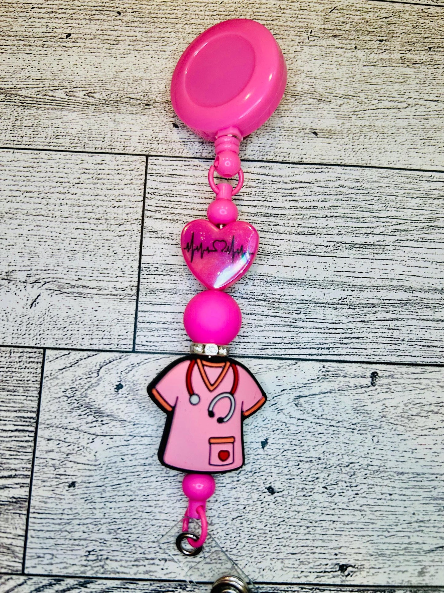 Nurse beaded name badge, name tag. nurses, rn, nursing students. great gift. silicone beads