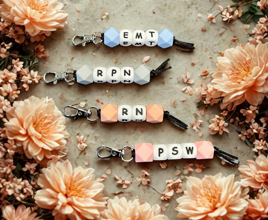 Personalized Medical Profession clips for Keys, Purse, Phone and more. - Medical Worker Gift Idea