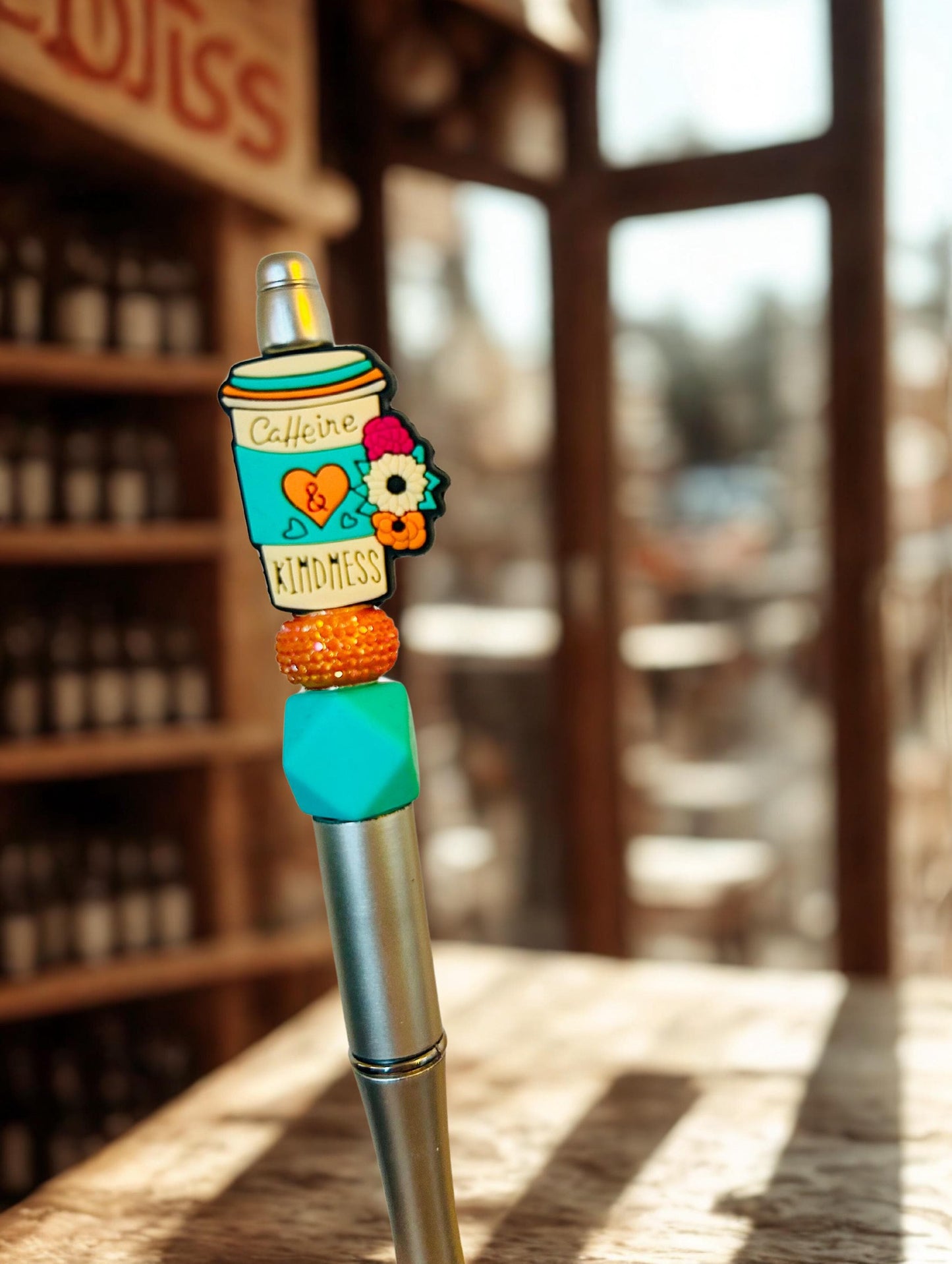 Witty Silicone beaded Pens- motivational quotes- Love yourself, Coffee and Kindness, Be kind and It’s fine, I’m fine, everything is FINE.